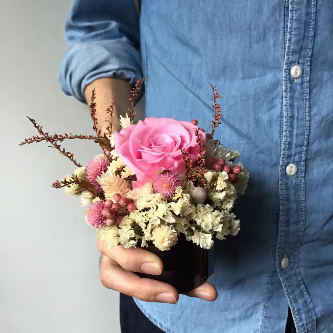 My Forever Valentine 永生玫瑰盆花 - 植栽/盆栽 - 植物．花 粉红色