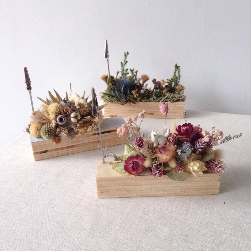 mini zoo 干燥花Memo夹 - 植栽/盆栽 - 植物．花 粉红色