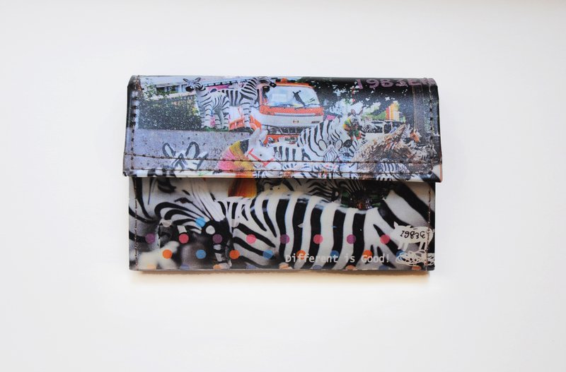 1983ER小纸包-曼谷斑马 - 皮夹/钱包 - 纸 黑色