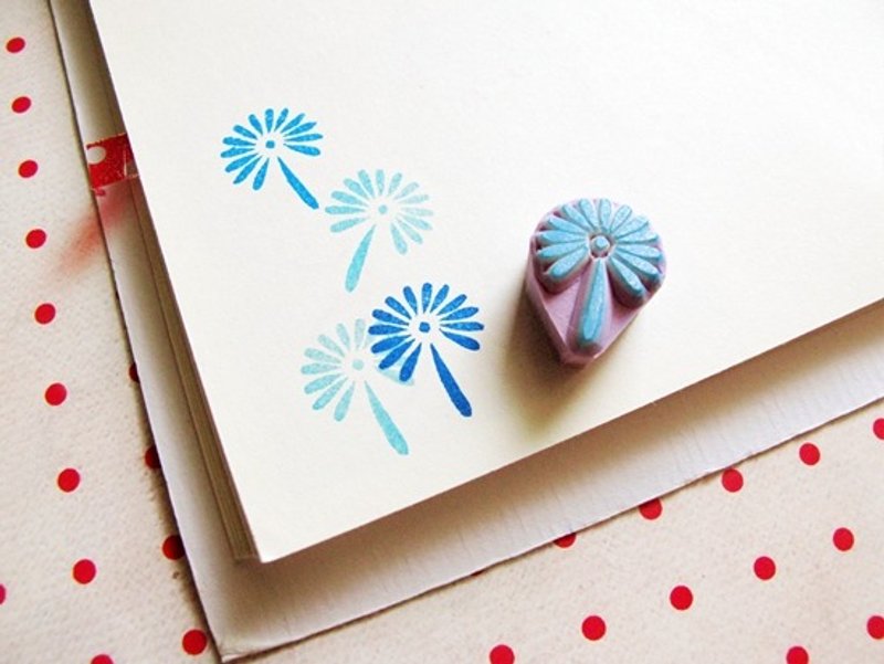 Apu手工章 百搭迷你蒲公英印章 - 印章/印台 - 橡胶 