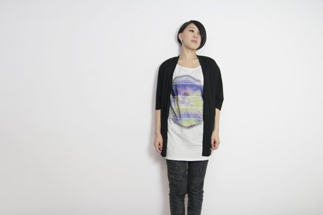 I . A . N Design 柠檬切片 白色 纯天然 宽版有机棉T  Organic Cotton - 女装 T 恤 - 棉 白色