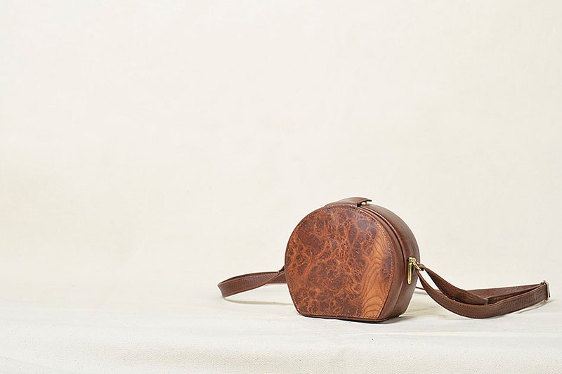 Vintage 古董包 - 侧背包/斜挎包 - 真皮 咖啡色