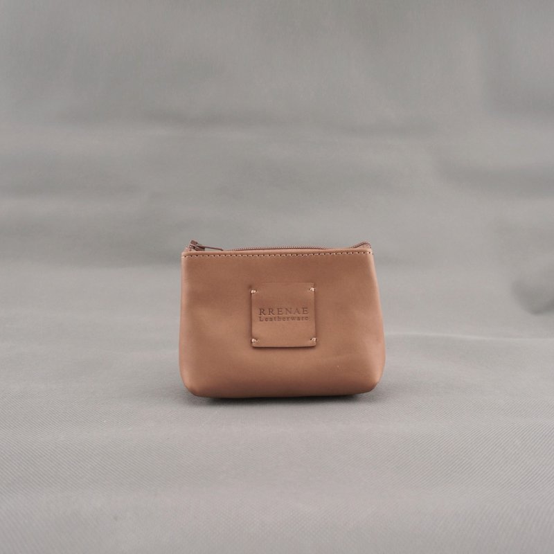 Zipper 零钱包．奶茶色 / 皮革 / RRENAE Leatherware - 零钱包 - 真皮 卡其色