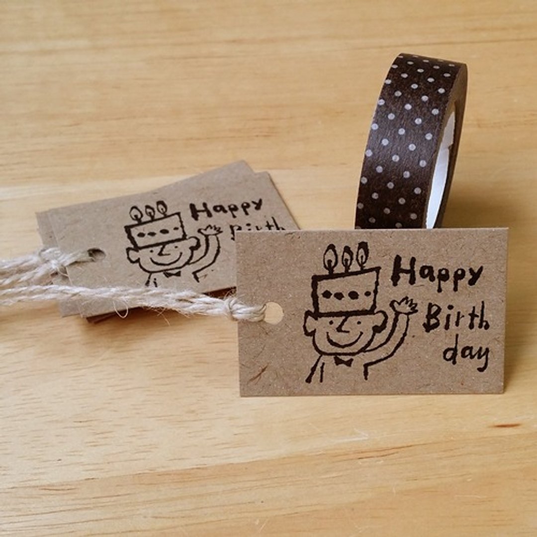 山本纸业 YAMAMOTO PAPER．礼物标签【Birthday(GA342)】 - 卡片/明信片 - 纸 咖啡色