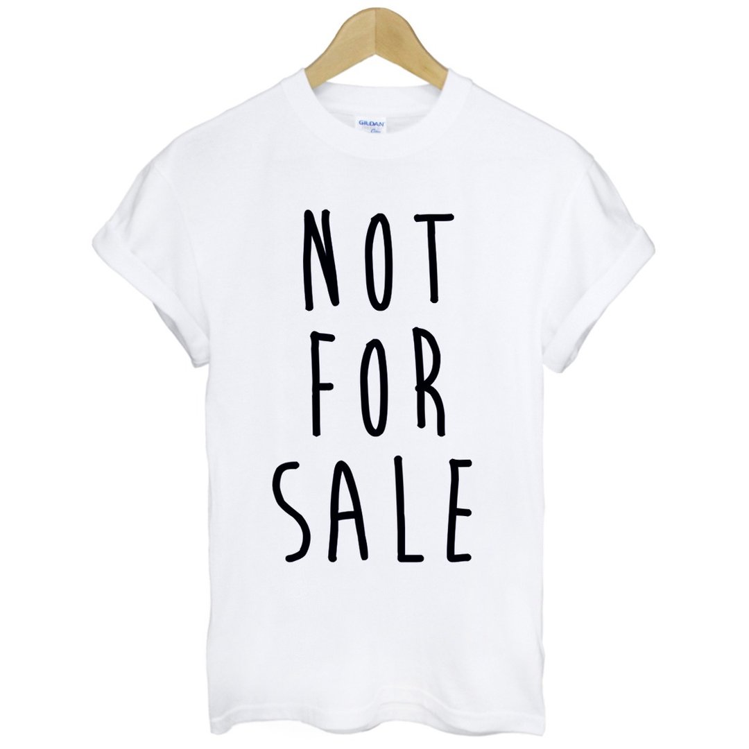 NOT FOR SALE短袖T恤-2色 非卖品 文青 艺术 设计 时髦 文字 时尚 - 男装上衣/T 恤 - 其他材质 多色