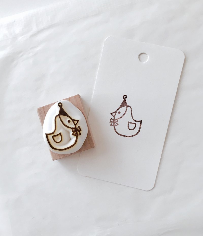 Deerday手刻章 派对小鸡 - 印章/印台 - 橡胶 白色