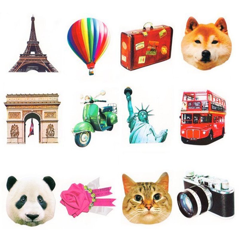 日本 Marks Big Sticker 装饰贴纸 - 贴纸 - 纸 多色