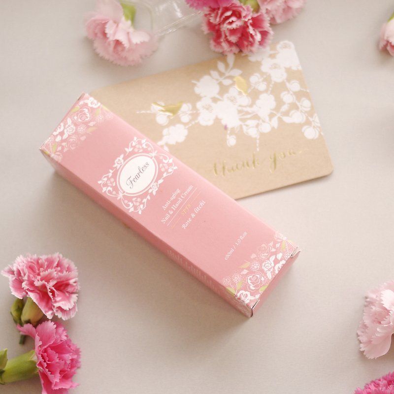 <即期特惠价>肌肤新习惯Fearless抗老防晒护手霜SPF8(玫瑰荔枝) - 防晒 - 其他材质 粉红色