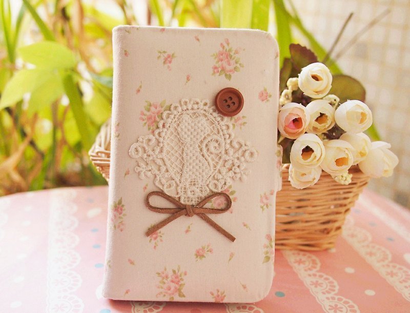 布艺 田园风可爱小猫手机套(底布已转同款大花) 保护套 手机壳 苹果 Apple iPhone 6 plus 5s 5 4s 4 Samsung Galaxy S7 S6 S5 S4 Note7 Note5 Note 4 3 2 - 手机壳/手机套 - 其他材质 粉红色