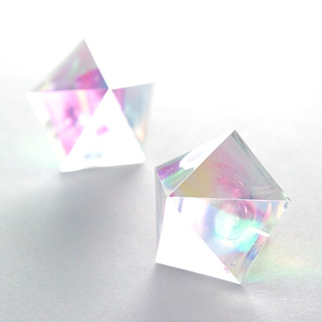 Pentagon earrings (Wonder 16mm) - 耳环/耳夹 - 其他材质 多色