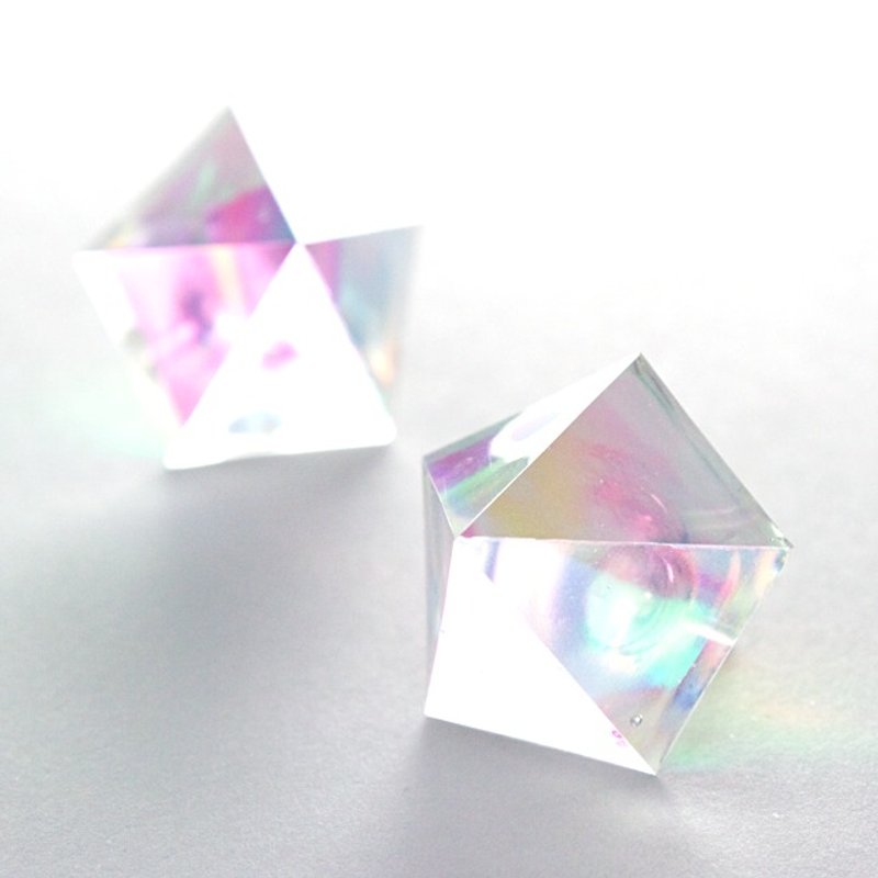 Pentagon earrings (Wonder 16mm) - 耳环/耳夹 - 其他材质 多色