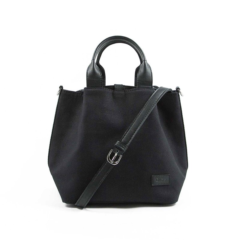 【QUOTE Bucket bag】两用防泼水 束口桶型包 侧背水桶包 :: 黑色 - 侧背包/斜挎包 - 其他材质 黑色