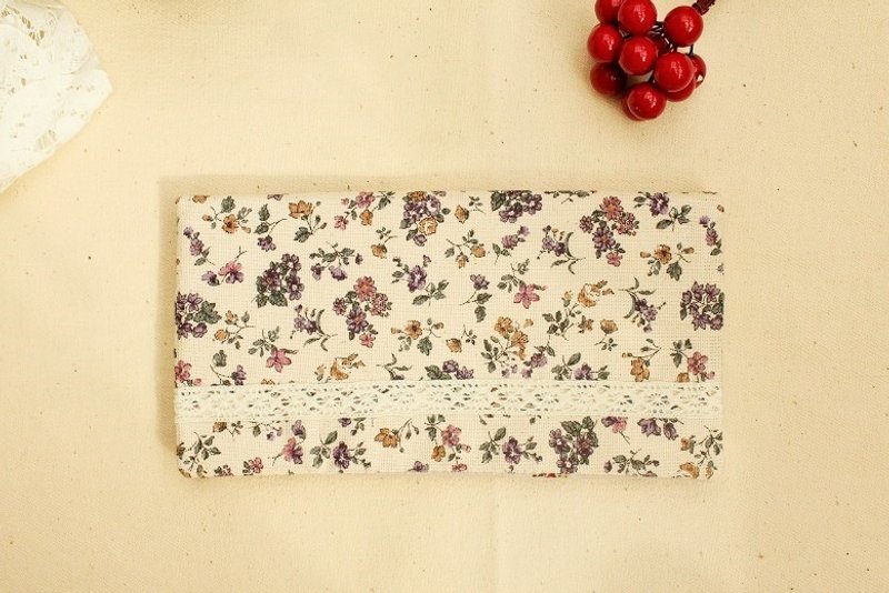 【十木米．Lorenza】PaLa优雅系长夹 #香草植物 森林系 长夹 护照套 - 皮夹/钱包 - 其他材质 紫色