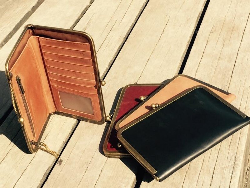 Sienna真皮皮夹护照口金 - 其他 - 真皮 黑色