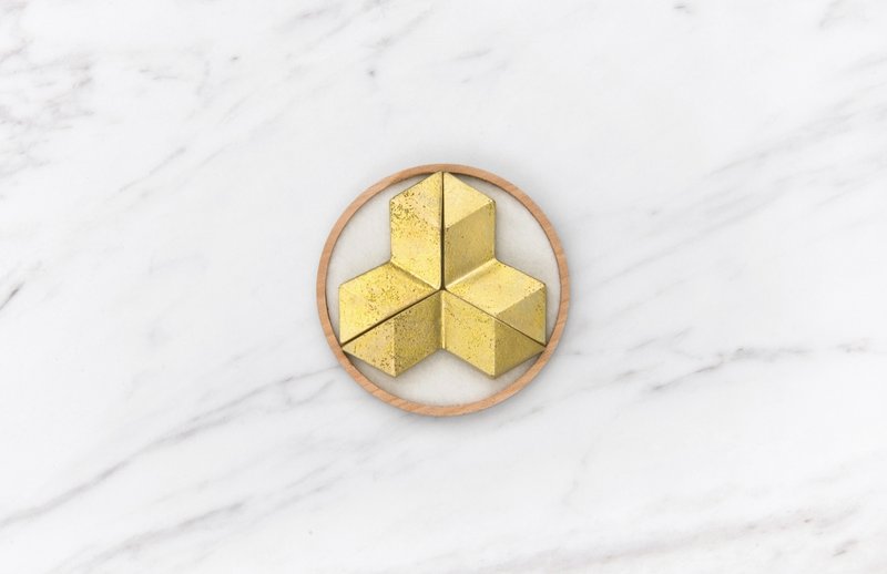 FUTAGAMI 铜铸 筷架‘结晶’ 3个入 Brass Chopstick Rests KESSHOU (Crystal) - 筷子/筷架 - 其他金属 黄色