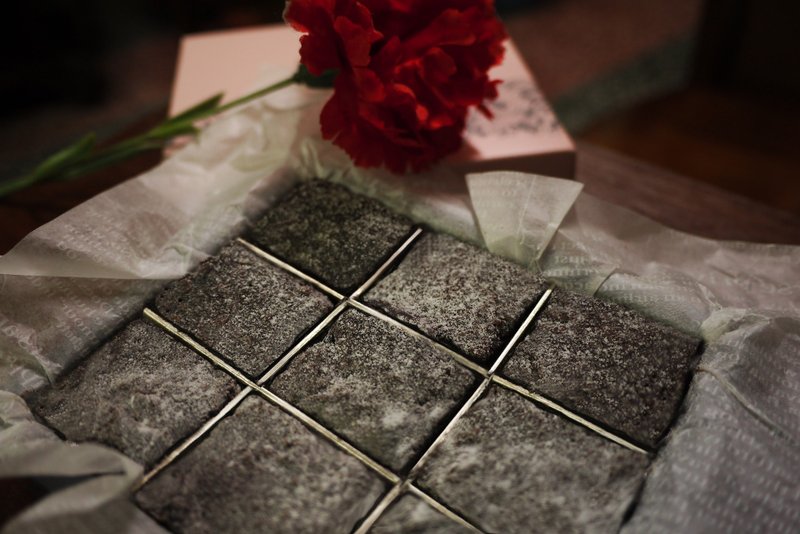 深浓苦甜巧克力布朗尼 /七夕情人节/伴手礼 小礼盒 - 巧克力 - 新鲜食材 黑色