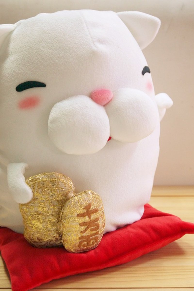 Bucute新年招财福气组/招财猫/面纸盒/100%手工/让人想一直抽的/ - 摆饰 - 其他材质 白色