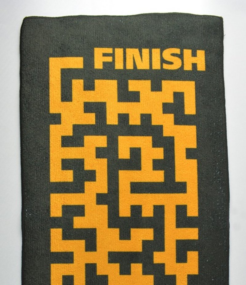 【Mapus】天堂鸟鬼打墙毛巾 - 毛巾浴巾 - 棉．麻 黑色