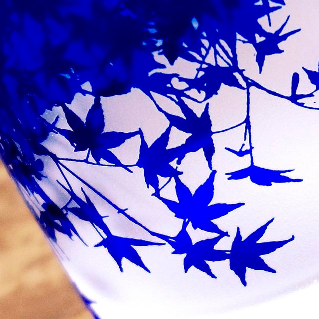 Autumn leaves glass _ AoAi [cup] - 茶具/茶杯 - 玻璃 蓝色
