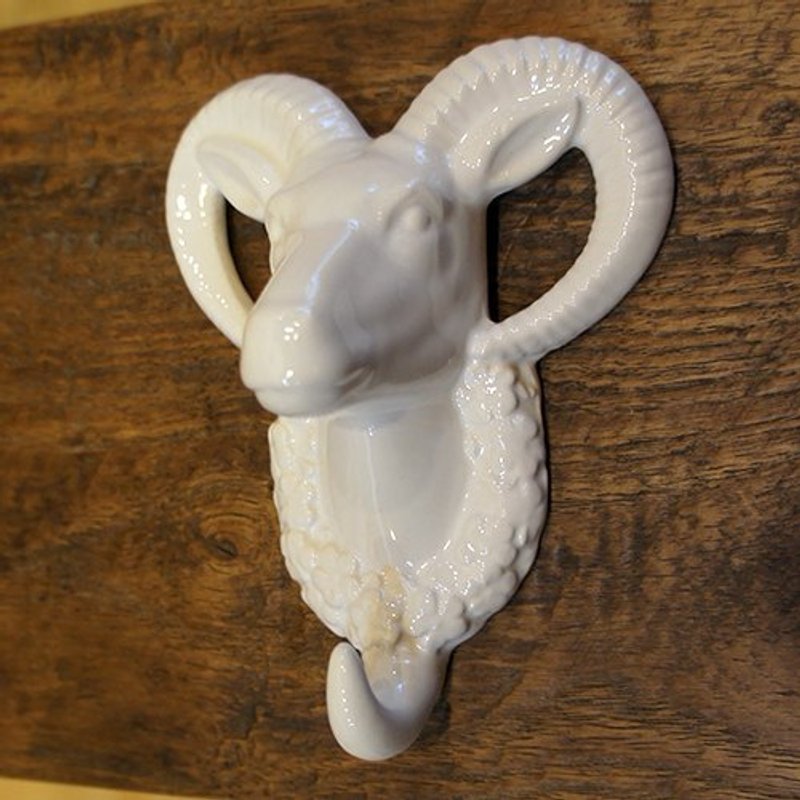 圣诞好礼:羚羊挂勾_白色陶瓷挂勾_壁饰 - 墙贴/壁贴 - 其他材质 白色