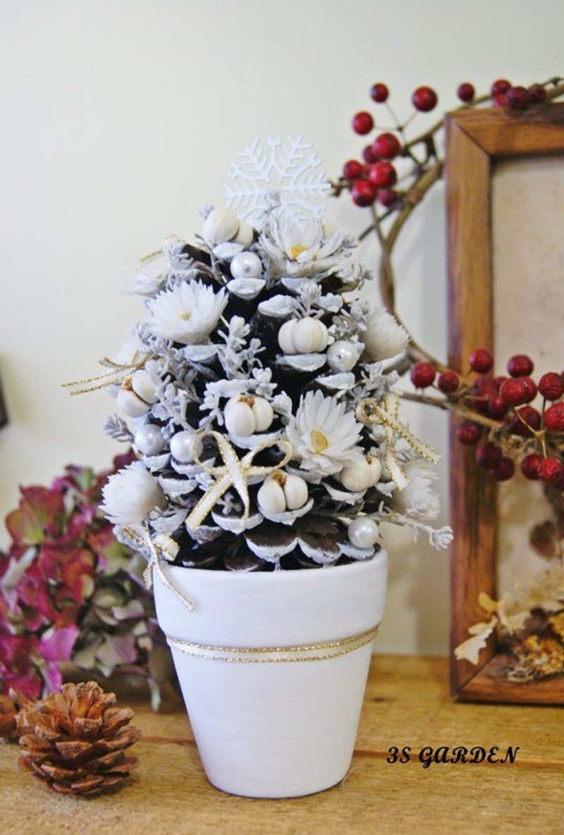 白雪 甜蜜松果树--现货不用等 - 摆饰 - 植物．花 