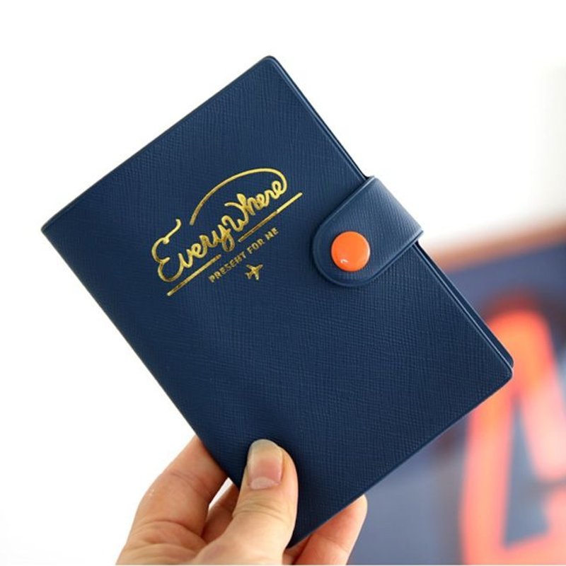 Dessin x SECOND-MANSION-Everywhere 轻旅短版护照夹-海军蓝,PLD67168 - 护照夹/护照套 - 塑料 蓝色