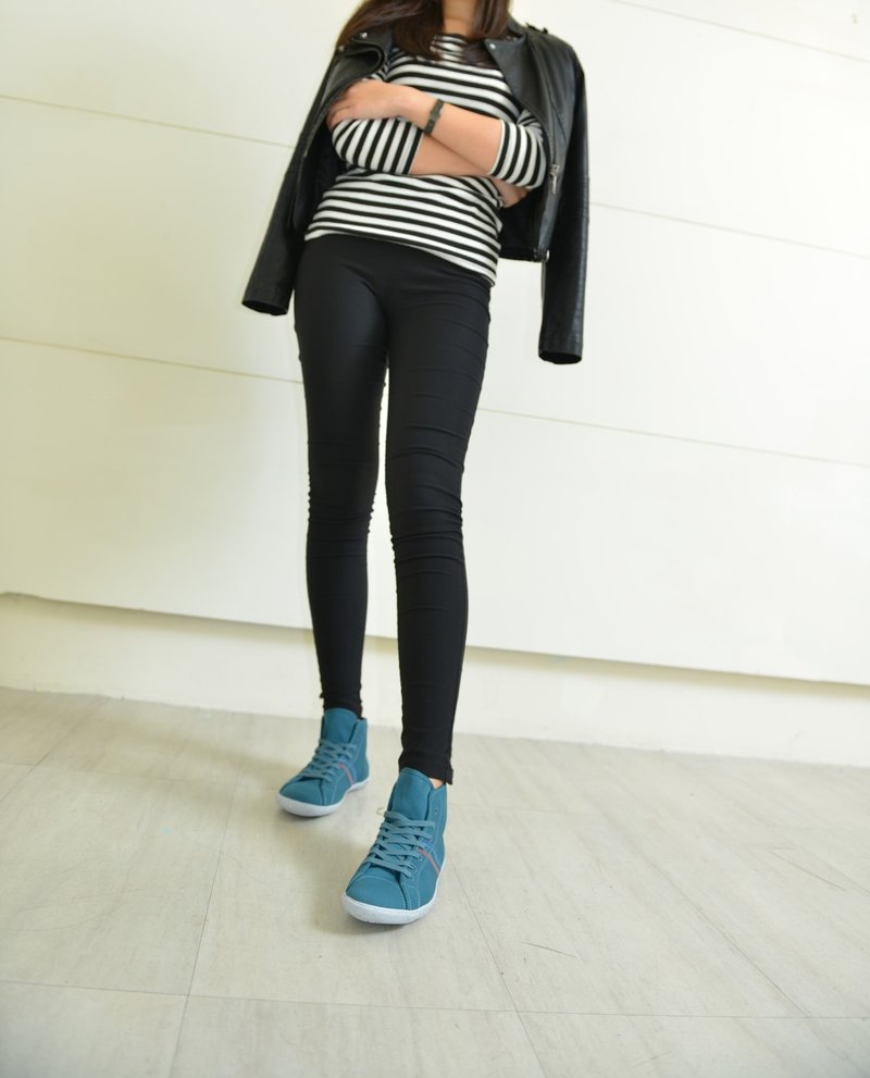 FYE法国环保鞋  石油蓝 中筒环保休闲鞋 女生款 台湾宝特瓶纤维(再回收概念,耐穿,不会分解) ---自由·带我去旅行。 - 女款休闲鞋 - 其他材质 蓝色