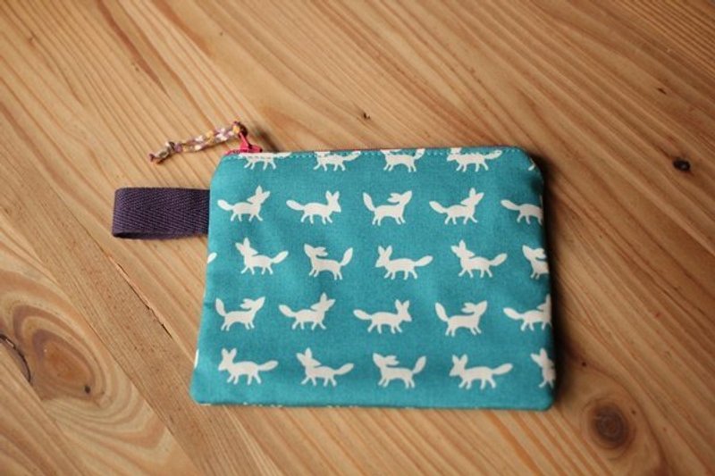 forêt-小狐狸万用小包（土耳其蓝完售绝版） - 零钱包 - 其他材质 绿色