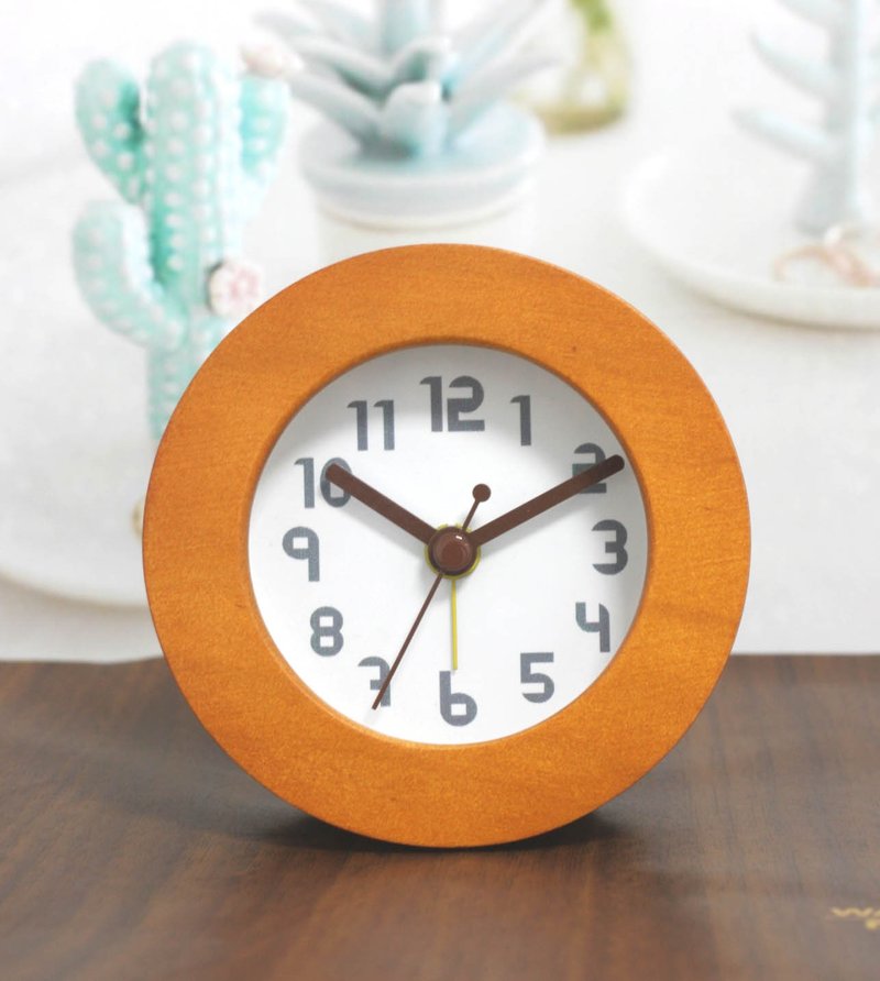 幸福时光 圆木闹钟 - 时钟/闹钟 - 木头 咖啡色