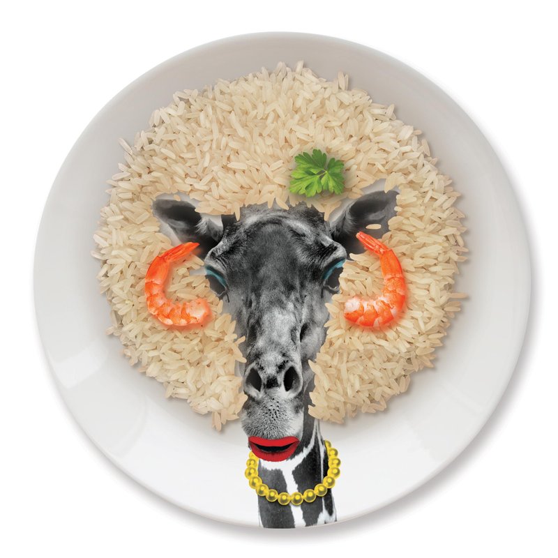 Mustard 动物餐盘 - 长颈鹿 - 浅碟/小碟子 - 陶 多色