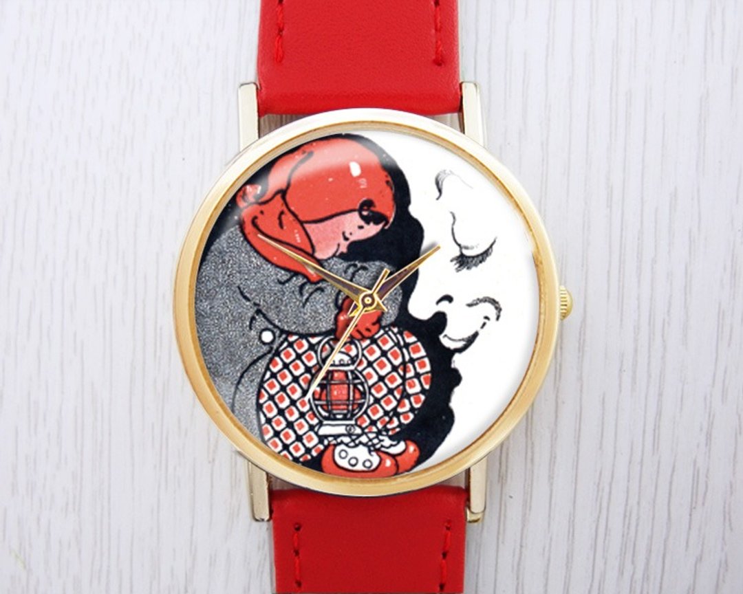 月亮上的幸福 - 女表/男表/中性表/配件饰品【Special U Design】 - 女表 - 其他金属 红色