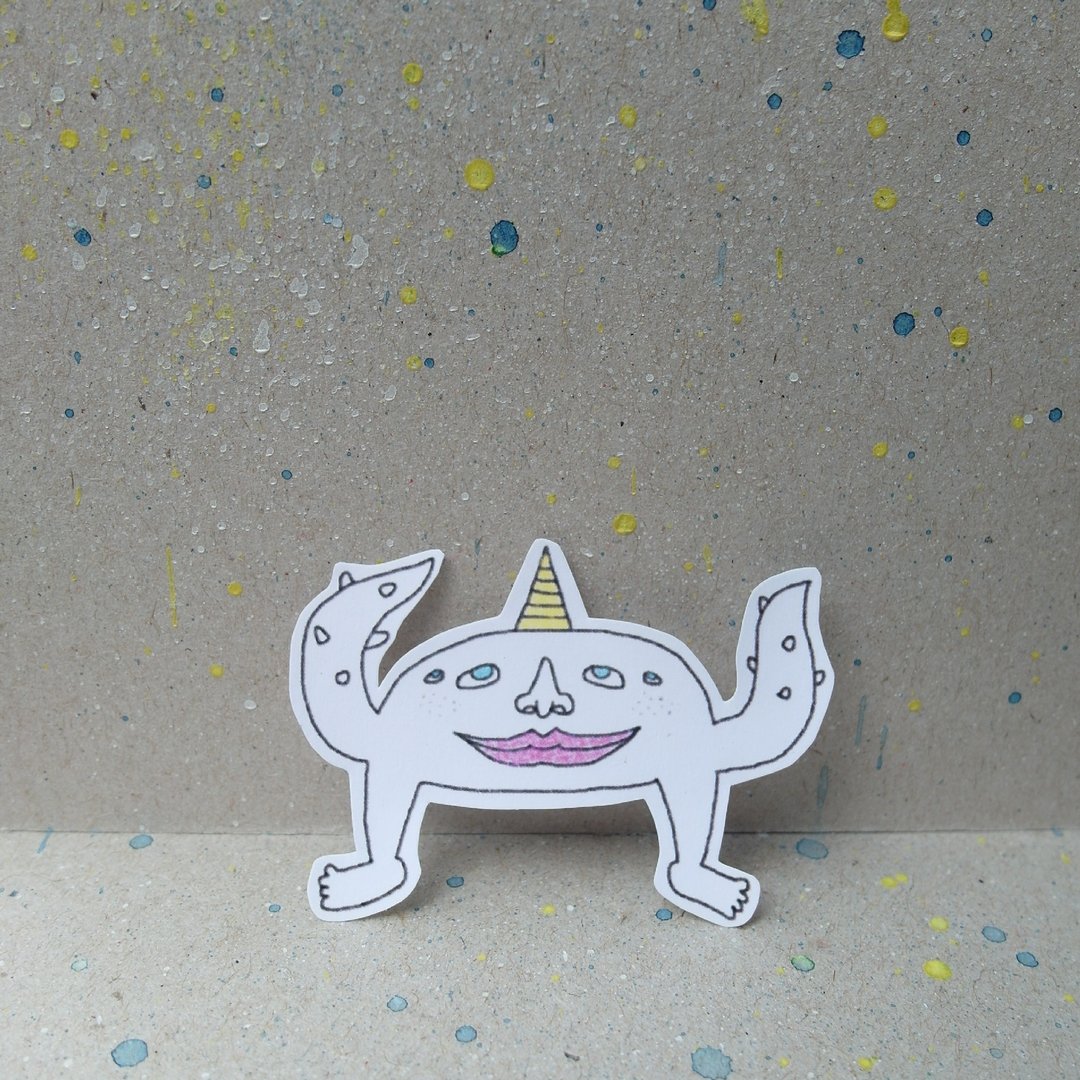 有怪兽!!! - 贴纸 - 纸 多色