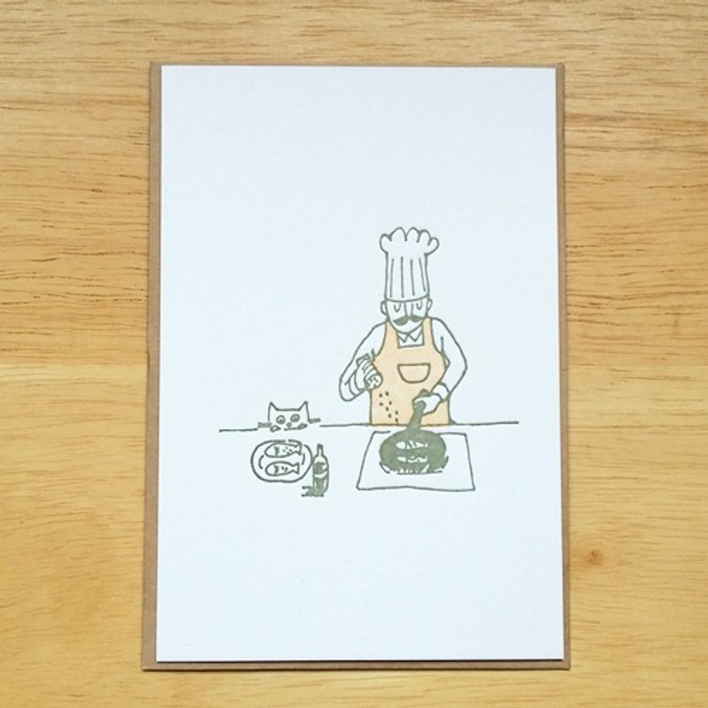 山本纸业 YAMAMOTO PAPER．活版印刷 万用卡【料理 (GA612)】 - 卡片/明信片 - 纸 白色