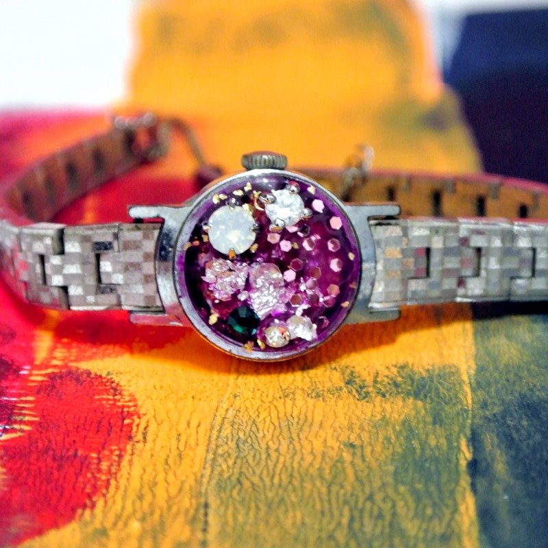 银色 Vintage 复古手环 (手表改做) - 手链/手环 - 其他金属 金色