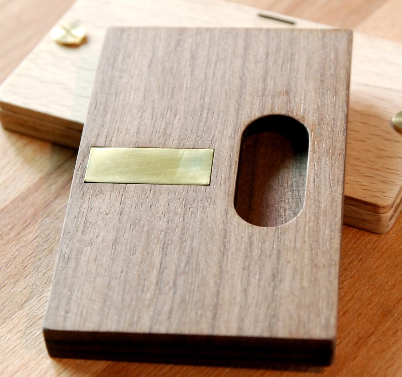 Mezi 名片盒 - 名片夹/名片盒 - 木头 咖啡色