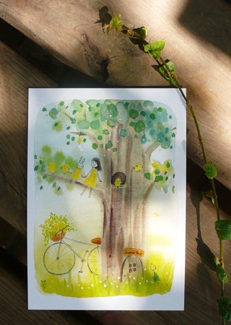 夏日基地 明信片 - 卡片/明信片 - 纸 绿色