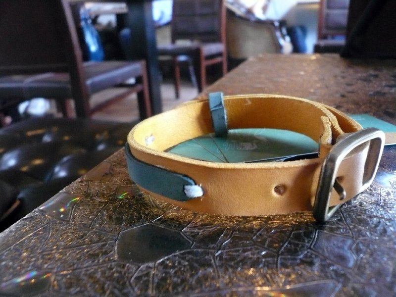 猫狗大战项圈 - 项圈/牵绳 - 真皮 绿色