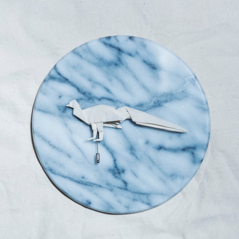 \百鸟园/ 折纸胸针_蓝腹鹇 - 胸针 - 其他材质 白色