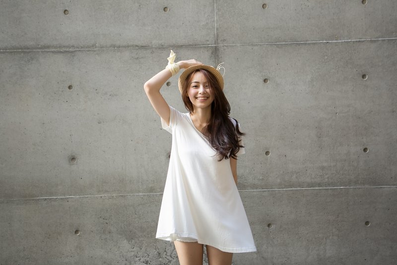 SUMI●青春无尽素色伞版上衣●4SF022_白 - 女装上衣 - 棉．麻 白色