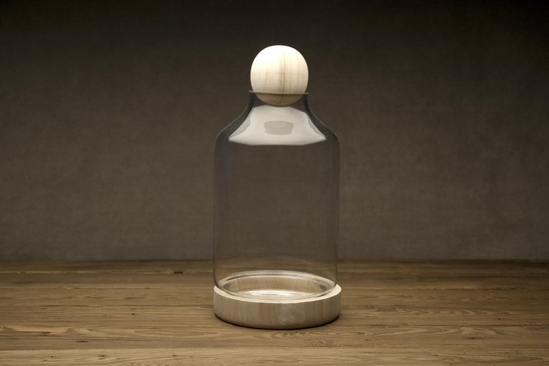 陈列置物瓶 Ｍ - 摆饰 - 玻璃 咖啡色