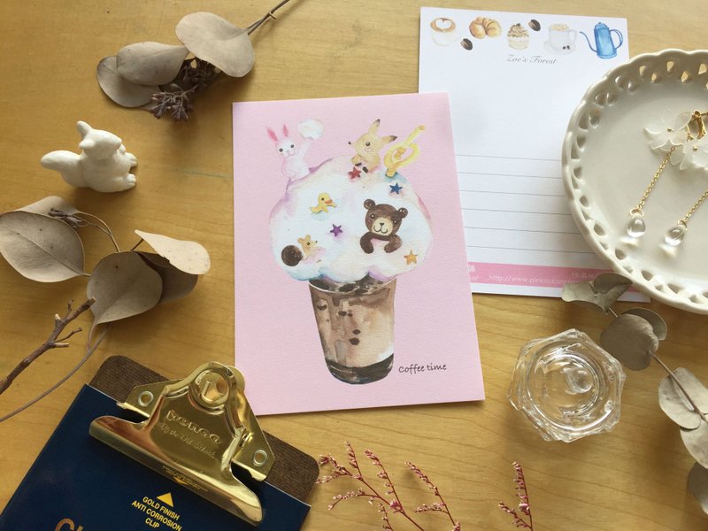 *Zoe's forest*梦游彩色云朵－棉花糖咖啡 cs44 - 卡片/明信片 - 纸 