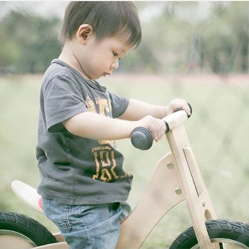 酷骑手工日系涂装简约风木头小车【小小版】【铝合金圈中空极致轻量版】 - 自行车/周边 - 木头 橘色