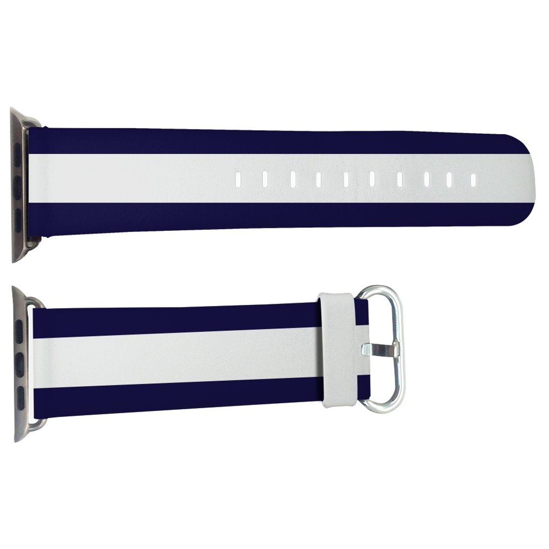 蓝色间条款苹果手表真皮表带 Apple Watch 专用真皮表带(WB01) - 表带 - 真皮 