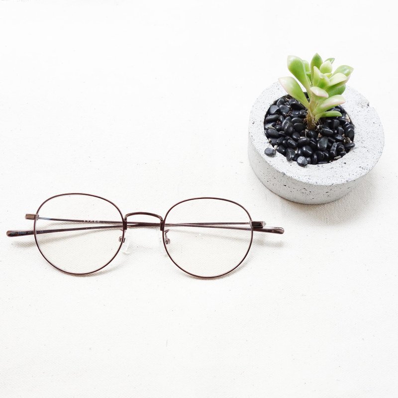 纯钛金属轻量框  pinkoi 限定  咖啡 - 眼镜/眼镜框 - 其他材质 粉红色