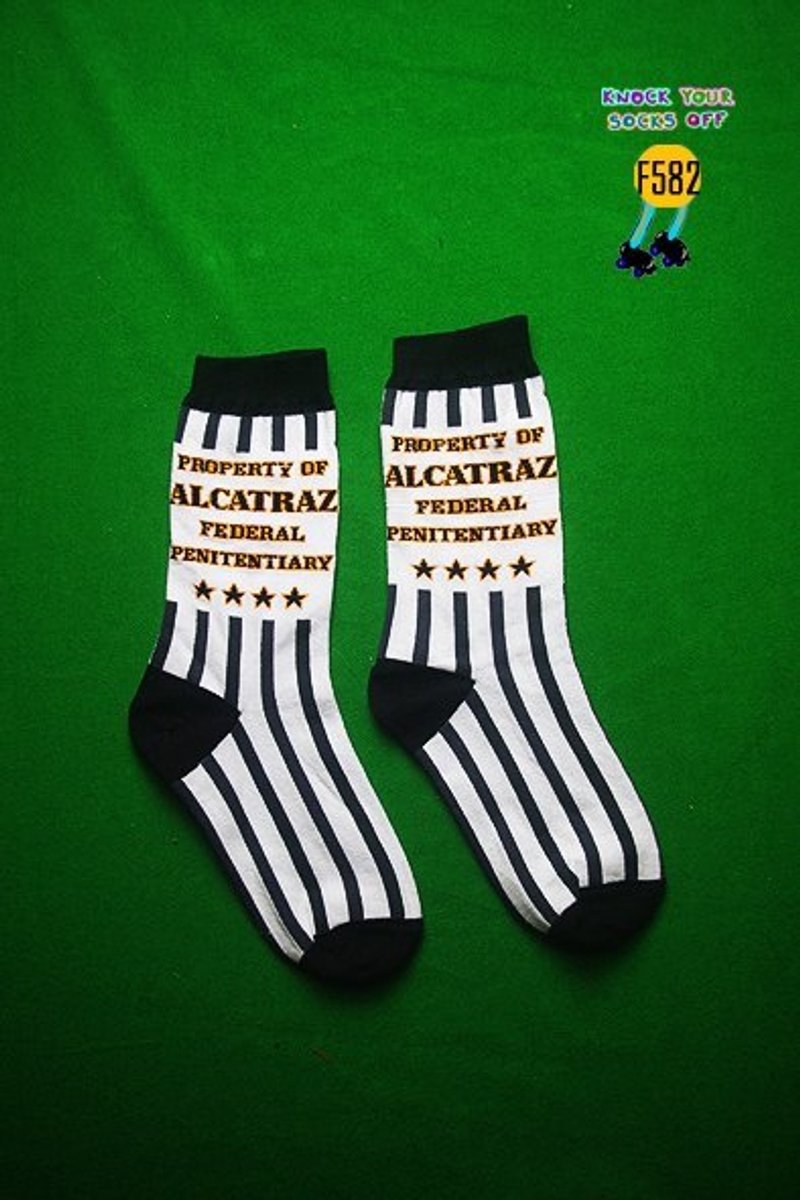 恶魔岛监狱袜!!夏漪眺=knock your socks off !! - 袜子 - 其他材质 白色