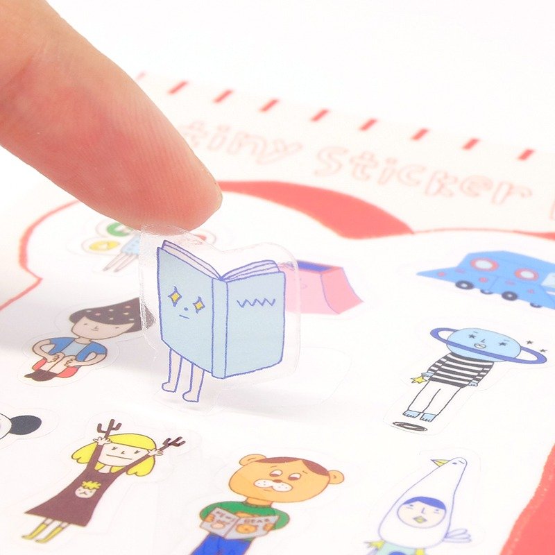 右手超人割型透明小贴纸 / 第一组 - 贴纸 - 纸 粉红色