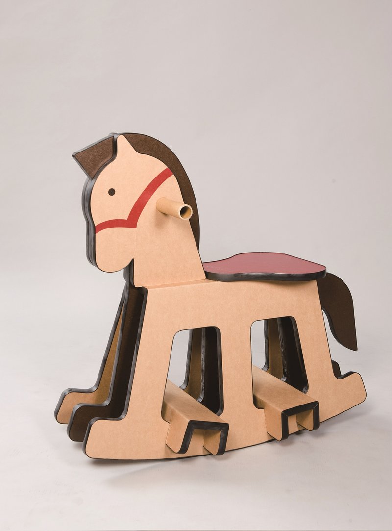 【摇摆木马】宝宝生日，摇摇马，生日礼物，原木马，庞克 - 玩具/玩偶 - 纸 多色