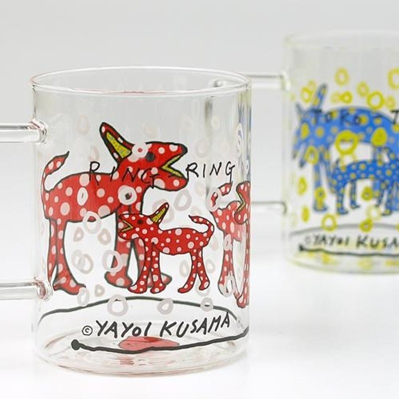 草间弥生：玻璃马克杯组 - 咖啡杯/马克杯 - 玻璃 白色