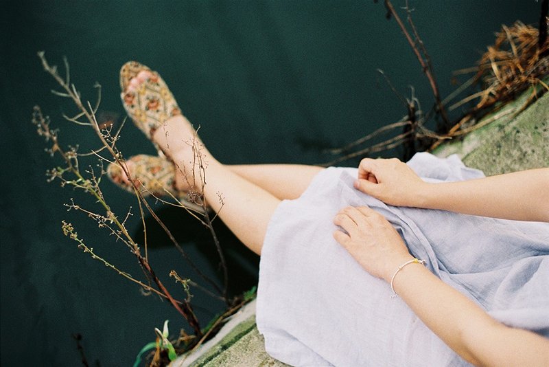 “气息”KOAN 鸡蛋黄蜜蜡琥珀 手链 童趣 泰银  定制 黄色 （只有一件） - 手链/手环 - 其他金属 