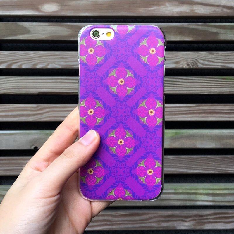 香港原创设计 紫色民族图腾图案 iPhone X,  iPhone 8,  iPhone 8 Plus, iPhone 7, iPhone 7 Plus, iphone 6/6S , iphone 6/6S PLUS, Samsung Galaxy Note 7 透明手机壳 - 手机壳/手机套 - 塑料 紫色